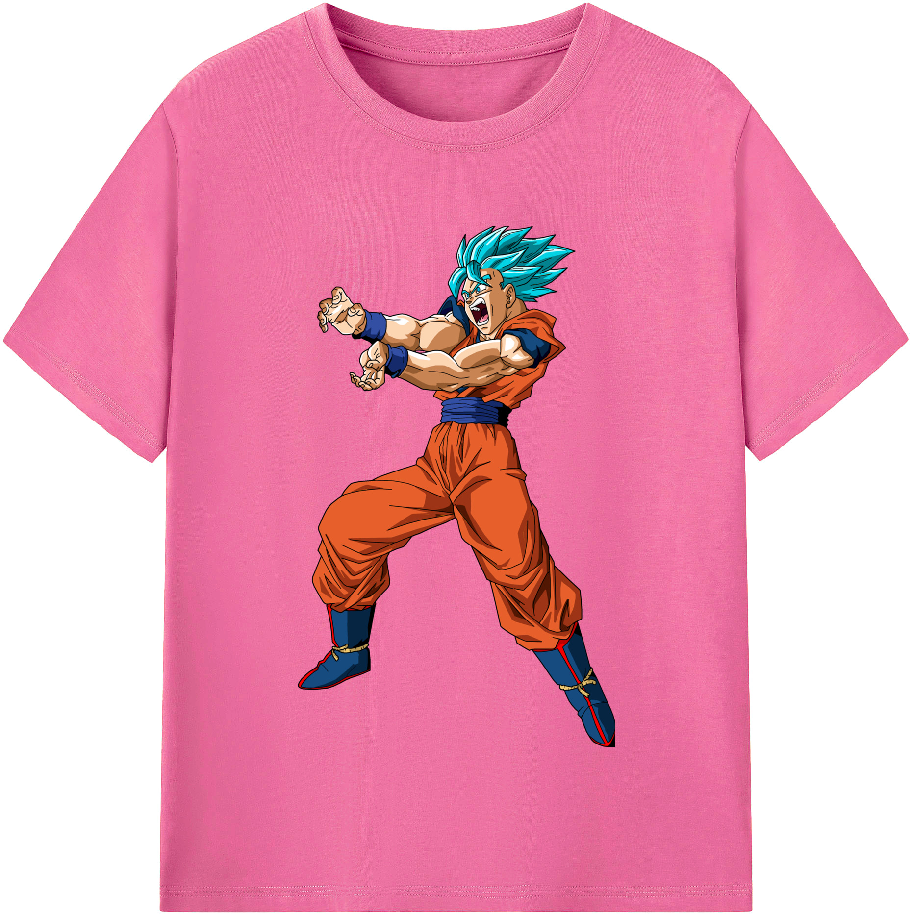 （画像用） ドラゴンボール 孫悟空（そん ごくう）Son Goku カカロット DRAGON BALL Kakarotto レディースカジュアルプリントTシャツ（綿100％）